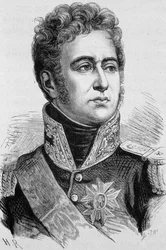 Portrait of Alexandre Law, Marquis de Lauriston (1768 - 1828). Engraving of the end of the 19th century in 