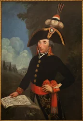 Portrait of Andre Massena, Duke of Rivoli and Prince of Essling, Marechal of Empire, in uniform of division general