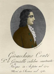 Portrait of Gioacchino Conti, dit Gizziello (1714-1761) (Castrato) the Italian