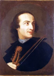 Portrait of Giuseppe Tartini (1692 - 1770), Italian violinist and composer. Museo del Castello. Milan