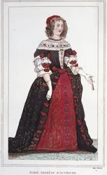 Portrait of Marie Therese of Austria (1638 - 1683), Queen of France