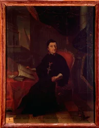Portrait of Martin Gerbert von Hornau (1720-1793) German theologian, historian and writer on music. Anonymous painting. 18th century. Bologna, Civico Museo Bibliografico Musicale