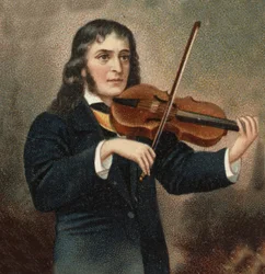 Portrait of Nicolo Paganini, Italian violinist