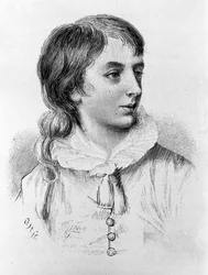 Portrait of Percy Bysshe Shelley (1782 - 1822) at the age of twelve