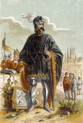 Portrait of Philip van Artevelde (1340-1382), Flemish politician and leader of the revolt of the weavers of Ghent against Count Louis II of Flanders, known as Louis de Male or Maele (1381). He was defeated and killed at the Battle of Roosebeke (1382).