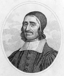 Portrait of Richard Baxter (1615-1691) Puritan of the 17th century. Engraving of the 19th century. Private collection. Paris