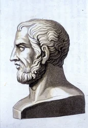 Portrait of Theophrastus (372 BC- 287 BC), Greek philosopher