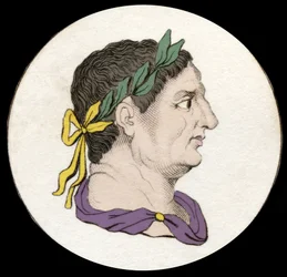 Portrait of Vitellius (15-69), Roman Emperor (19th century engraving)