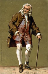 Portrait of Voltaire on foot