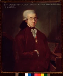 Portrait of Wolfgang Amadeus Mozart at 21