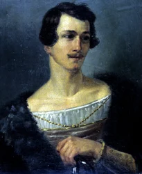 Portrait of the Italian tenor Domenico Donzelli in “La Norma” by Vincenzo Bellini. Anonymous painting, Museo della Scala, Milan.