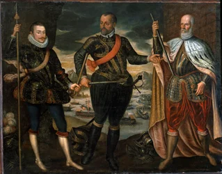 Portraits of Marcantonio Colonna, Prince Juan of Austria and the Doge Sebastiano Venier, The Winners of the Battle of Lepanto, c.1571