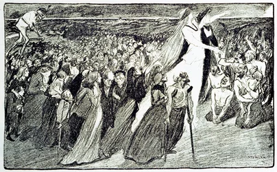 Procession During the Pilgrimage in Lourdes (Illustration for 
