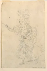 Project for a Theatrical Costume of a Classical Warrior