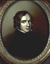 Risorgimento: Portrait of the politician, Italian philosopher Vincenzo Gioberti (1801-1852). Miniature on anonymous ivory. Museo del Risorgimento Milan