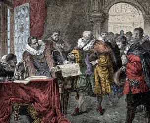 Rudolf II grants the Letter of Majesty in 1609 (religious freedom to the Kingdom of Bohemia)