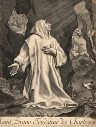 Saint Bruno, founder of the Order of the Carthusian (Cologne, c. 1035 in Serra San Bruno, Calabria
