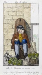 Salad salesman - in Cris de Paris, early 19th century