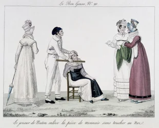 Saltimbanque: the baton player - in Le Bon genre, early 19th century