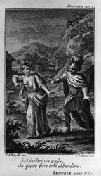 Scene of the first act of 