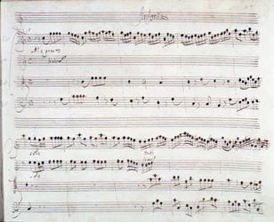 Sheet Music Page for The Coronation of Darius by Giuseppe Aldrovandini