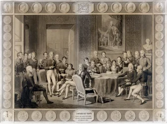 The Congress of Vienna. The Vienna Congress in 1815. Alexander I, Czar; H.R.Stewart, Castlereagh; Francois I, Emperor of Austria; Frederic William III, King of Prussia; Karl August, Prince of Hardenbergh; Wilhelm von Humboldt