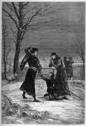 The Murder of Rutland by Lord Clifford - Edmund, Earl of Rutland is killed by Lord Clifford at the Battle of Wakefield - Edmond Plantagenet, Earl of Rutland