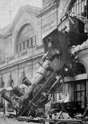 The accident at Montparnasse station in Paris on October 25