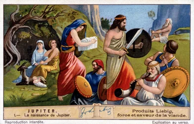 The Birth of Jupiter, Rhea Conceals Him in Secret and Gives a Stone Wrapped in Linen to the Titan Saturn