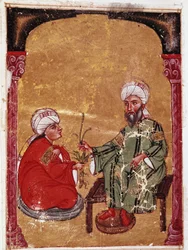 The Doctor and Botanist Pedanius Dioscorides Sitting with One of His Students