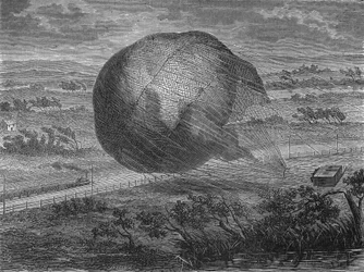 The fall of the balloon 