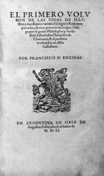 The lives of illustrious men. Frontispiece of Plutarch di Cheronee