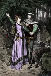 The meeting between King Charles VIII and Anne of Brittany