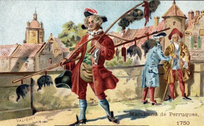 The trade of wigs merchant in 1750