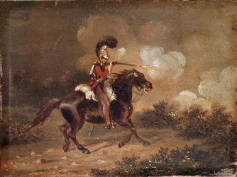 Trooper of 1st Life Guards firing a carbine