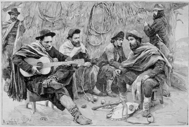 A Payador: Group of Gauchos, Argentina