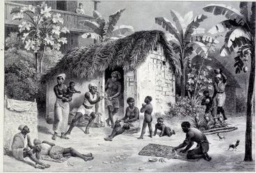 View of a Plantation with a Carbon of Negres in the West Indies