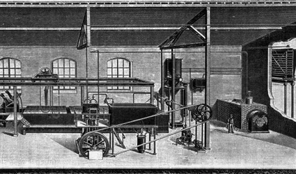 View of an ice factory in 1860 (Customs installation)
