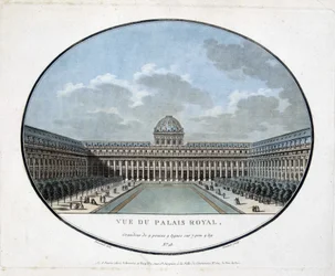 View of the Royal Palace (inner courtyard) - engraving