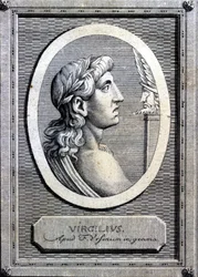 Virgil (70 - 19 BC), Latin poet. 18th century engraving.