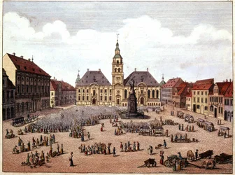 The public square of the city of Mannheim (Germany)