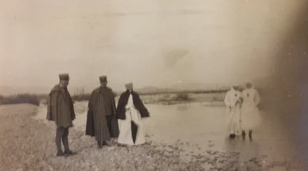 Album of the First World War in Friuli-Venezia Giulia: Officers and Red Cross Nurses Over the River Natisone