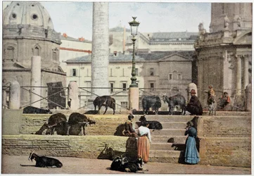 Ancient Rome: View of the Roman Forum. Italy, Late 19th Century