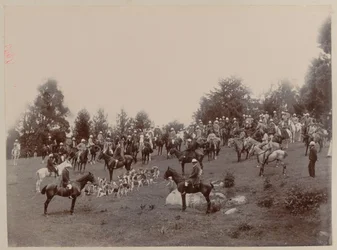 British and Indian riders at a meeting of the Ootacamund Hunt