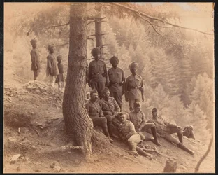 British officers and Indian other ranks, 32nd Pioneers in Afghanistan