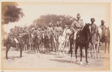 Central Indian Horse on march during camp of exercise