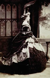 Full-Length Portrait of the Duchess of Manchester in Evening Dress