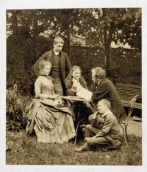 Gustave Eiffel with family, Photography 1882