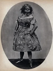 The Monsters, the dog woman. Photography, late 19th century, Paris. Coll. Selva.