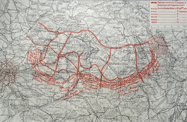 Map Depicting the German Advance into France